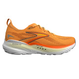 Brooks Mens 110446 821 Glycerin GTS 22 Orange Nightlife White Plush Cushion Support Running Shoes (Medium D Width) ThatShoeStore