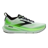 Brooks Men's Glycerin 23 154 White Phantom Green Gecko Plush Cushion Balanced Support Running Shoes (Medium D Width) ThatShoeStore