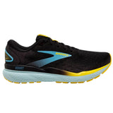 Brooks Men's 110418 029 Ghost 16 Black Forged Iron Blue Cushion Support Running Shoes ThatShoeStore