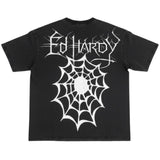 Ed Hardy Men's Marvel Spider-Man Heart Web Washed Boxy T-Shirt ThatShoeStore