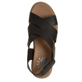 Skechers Women's 113893 BOBS Arch Fit Oasis Cozy Crosser Black Vegan Arch Fit Sandals ThatShoeStore