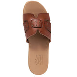 Skechers Women's 114703 BOBS Desert Kiss Low Stud Look Chestnut Vegan Plush Foam Slide Sandals ThatShoeStore