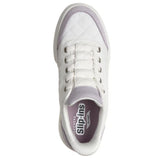 Skechers Women's 177209 Arch Fit Arcade Cozy Fit Cuddle Steps White Lavender Hands Free Slip-ins Arch Support Casual Shoes ThatShoeStore