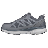 Skechers Men's 200152 Vigorit Gray Arch Fit Slip Resistant Safety Toe Work Shoes ThatShoeStore