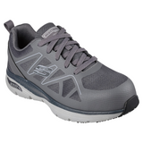 Skechers Men's 200152 Vigorit Gray Arch Fit Slip Resistant Safety Toe Work Shoes ThatShoeStore
