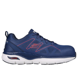 Skechers Men's 200152 Arch Fit SR Vigorit Navy Red Safety Toe Work Shoes ThatShoeStore
