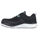 Skechers Men's 200199 Jevion Black White Safety Toe Metal Free Work Shoes ThatShoeStore