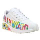 Skechers Women's 177995 Uno-ONE FOR Stars! White Multi Casual Shoes ThatShoeStore