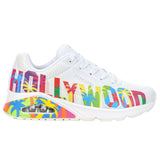 Skechers Women's 177995 Uno-ONE FOR Stars! White Multi Casual Shoes ThatShoeStore