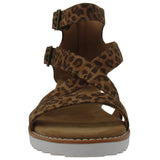 Skechers Women's 114126 BOBS Desert Kiss Golden Dahlia Leopard Gladiator Sandals ThatShoeStore