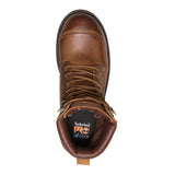 Timberland PRO Men’s TB-0A6797-EM4 8IN Whitman Medium Brown Full-Grain Waterproof Safety Toe Metal Free Work Boots ThatShoeStore