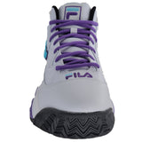 Fila Men's  1BM01089-148 MB Chenille Jamal Mashburn White Bluefish Electric Purple Retro Basketball Shoes ThatShoeStore
