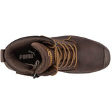 Puma Men's 630915 Conquest 7" Brown  Waterproof Zip Soft Toe Work Boots ThatShoeStore