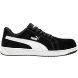 Puma Men's 640015 Iconic Suede Low Black  Composite Safety Toe Metal Free  Work Shoes ThatShoeStore