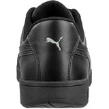 Puma Women's 640105 Iconic Leather Low Composite Safety Toe Metal Free Black Work Shoes ThatShoeStore